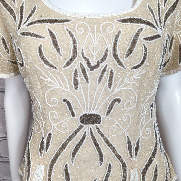 Steinay Silk Beaded Dress, Women's 8 Petite - Picture 6 of 13